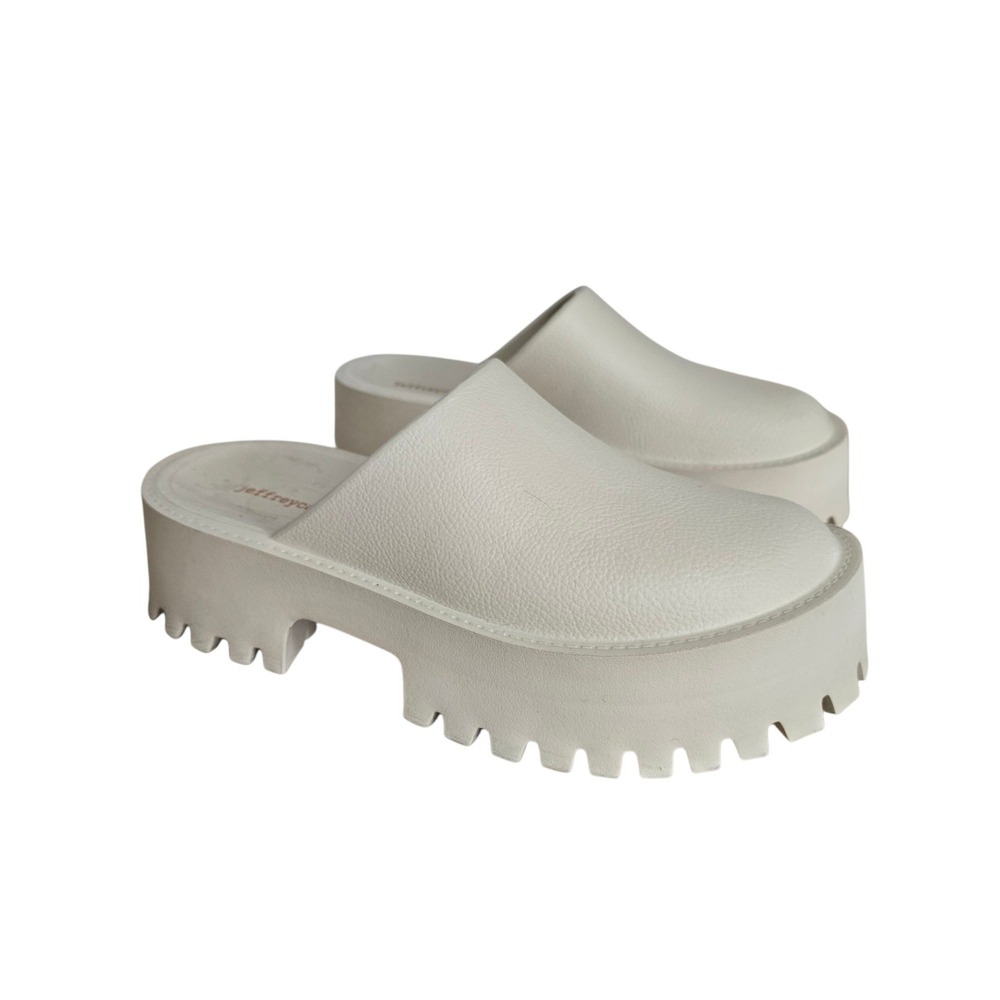 Jeffrey Campbell Bubblegum Platform Clogs Cream Off White Lug Sole Mules Size 7